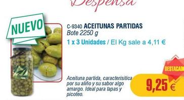 Oferta de Aceitunas por 9,25€ en Abordo