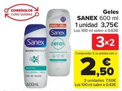 Oferta de Sanex - Geles por 3,75€ en Carrefour Market