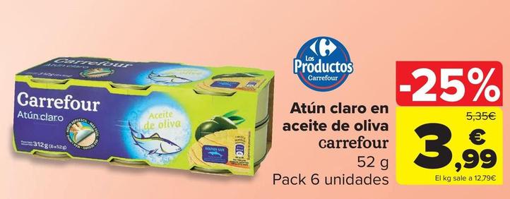 Oferta de Carrefour - Atun Claro En Aceite De Oliva por 3,99€ en Carrefour Market