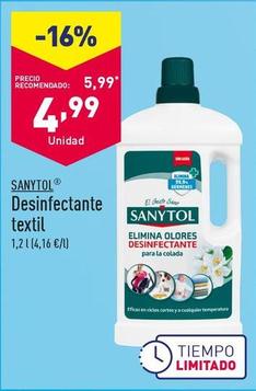 Oferta de Sanytol - Desinfectante Textil por 4,99€ en ALDI