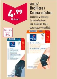 Oferta de Vitalis - Rodillera/Codera Elastica por 4,99€ en ALDI