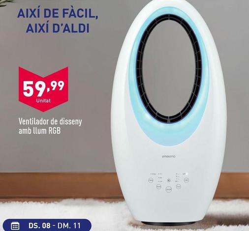 Oferta de Ventilador De Diseno por 59,99€ en ALDI