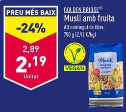 Oferta de Golden Bridge - Muesli Con Frutas por 2,19€ en ALDI