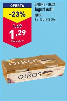 Oferta de Danone - Yogur Estilo Griego por 1,29€ en ALDI