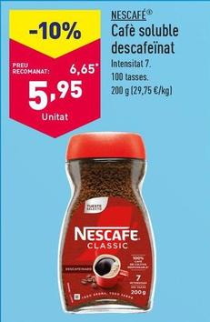 Oferta de Nescafé - Cafe Solubile Descafeinado por 5,95€ en ALDI