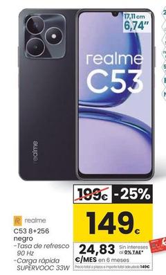 Oferta de Realme - C53 8+256 Negro por 149€ en Eroski