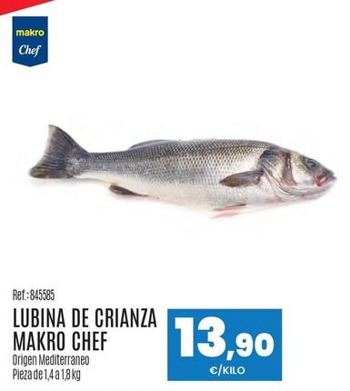Oferta de Makro Chef - Lubina De Crianza por 13,9€ en Makro