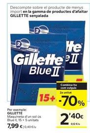 Oferta de Gillette - Maquineta D'Un Sol Us Blue 2 por 7,99€ en Caprabo