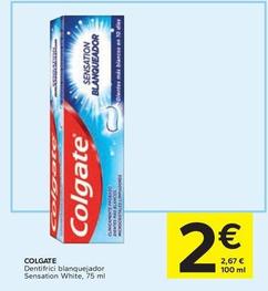 Oferta de Colgate - Dentifrici Blanquejador Sensation White por 2€ en Caprabo