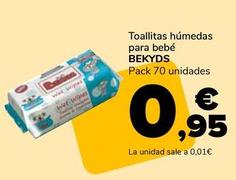 Oferta de Bekyds - Toallitas Húmedas Para Bebé por 0,95€ en Supeco