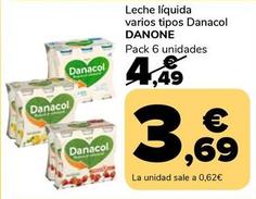Oferta de Danone - Leche líquida varios tipos Danacol por 3,69€ en Supeco
