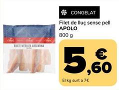 Oferta de Apolo - Filet De Lluc Sense Pell por 5,6€ en Supeco
