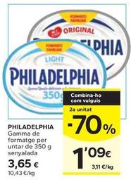 Oferta de Philadelphia - Gamma De Formatge Per Untar por 3,65€ en Caprabo