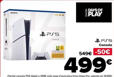 Oferta de Sony - Consola por 499€ en Carrefour