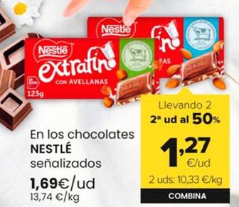Oferta de Nestlé - Chocolates por 1,69€ en Autoservicios Familia