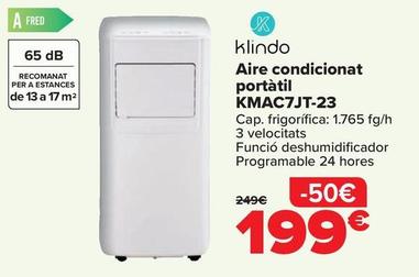 Oferta de Klindo - Aire Acondicionado Portátil KMAC7JT-23 por 199€ en Carrefour