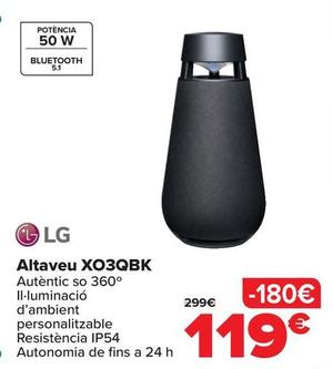 Oferta de LG - Altavoz XO3QBK por 119€ en Carrefour