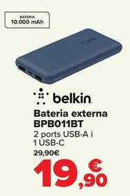 Oferta de Belkin - Batería Externa BPB011BT por 19,9€ en Carrefour