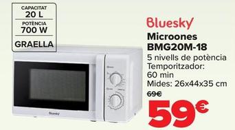 Oferta de Bluesky - Microondas BMG20M-18 por 59€ en Carrefour