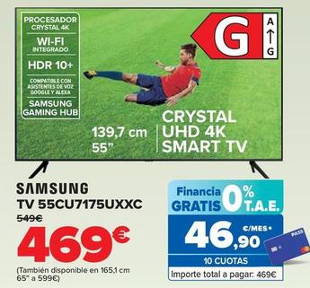 Oferta de Samsung - Tv 55CU7175UXXC por 469€ en Carrefour