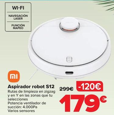 Oferta de Xiaomi - Aspirador Robot S12 por 179€ en Carrefour