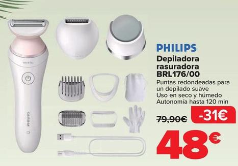 Oferta de Philips - Depiladora Rasuradora BRL176/00 por 48€ en Carrefour