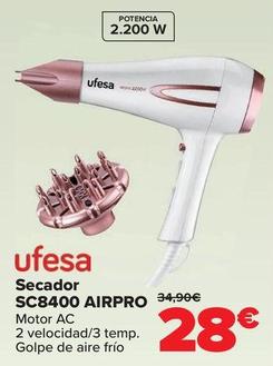 Oferta de Ufesa - Secador SC8400 Airpro por 28€ en Carrefour