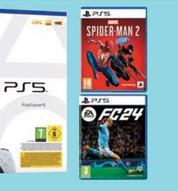 Oferta de Sony - Consola + Marvel Spider-Man 2 + EA Sports FC 24 por 559€ en Carrefour