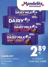 Oferta de Chocolate por 2,89€ en CashDiplo