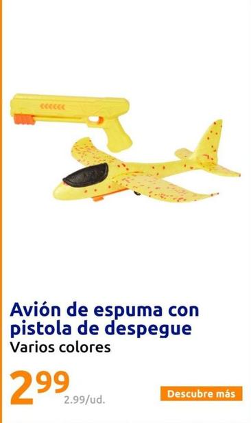 Oferta de Avion De Espuma Con Pistola De Despegue por 2,99€ en Action