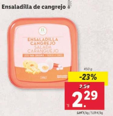 Oferta de Ensaladilla De Cangrejo  por 2,29€ en Lidl