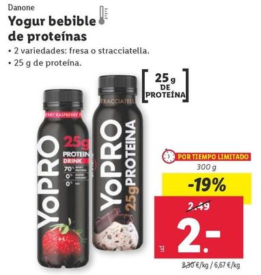 Oferta de Danone - Yogur Bebible De Proteínas por 2€ en Lidl