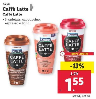Oferta de Kaiku - Caffé Latte por 1,55€ en Lidl