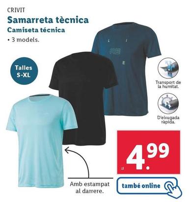 Oferta de Crivit - Camiseta Tecnica por 4,99€ en Lidl