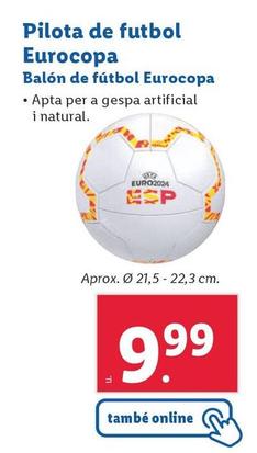 Oferta de Balón De Fútbol Eurocopa por 9,99€ en Lidl