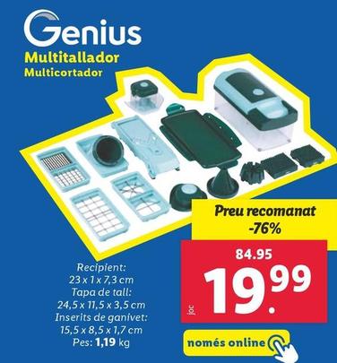 Oferta de Genius - Multicortador por 19,99€ en Lidl