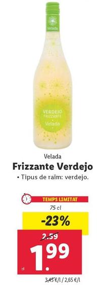 Oferta de Velada - Frizzante Verdejo por 1,99€ en Lidl