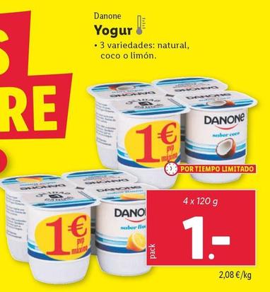 Oferta de Danone - Yogur por 1€ en Lidl
