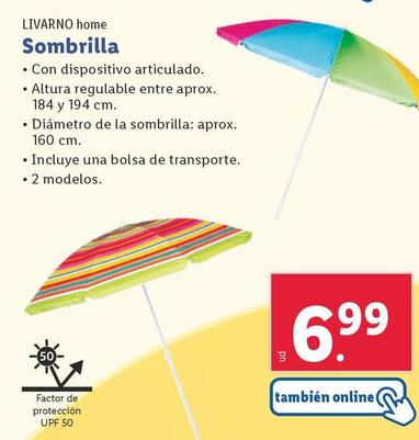 Oferta de Livarno - Sombrilla por 6,99€ en Lidl