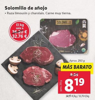 Oferta de Solomillo De Anojo por 8,19€ en Lidl