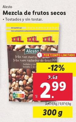 Oferta de Alesto - Mezcla De Frutos Secos por 2,99€ en Lidl