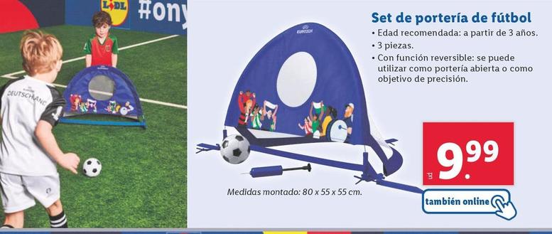 Oferta de Set De Portería De Fútbol por 9,99€ en Lidl