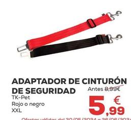Oferta de TK-Pet - Adaptador De Cinturón De Seguridad  por 5,99€ en Kiwoko