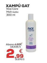 Oferta de Nice Care - Champu Gato por 2,99€ en Kiwoko