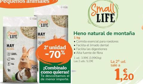 Oferta de Small Life - Heno Natural De Montana por 3,99€ en Tiendanimal