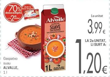 Oferta de Gazpacho por 3,99€ en Valvi Supermercats