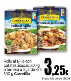 Oferta de Carretilla - Pollo Al Ajillo Con Patatas Asadas por 3,25€ en Unide Supermercados