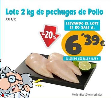 Oferta de Lote 2 kg de Pechugas de Pollo por 6,39€ en Ahorramas