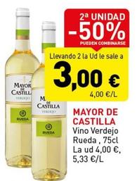 Oferta de Vino verdejo por 4€ en Hiperber