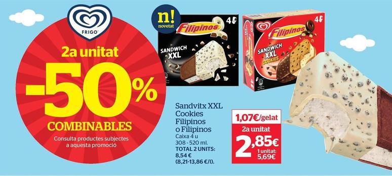 Oferta de Filipinos - Sandwich Xxl Cookies por 5,69€ en La Sirena